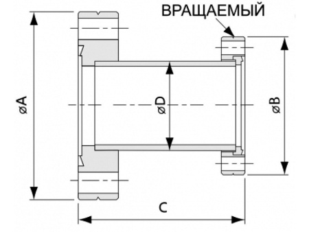 Переходник CF63 - CF16 с вращаемым фланцем